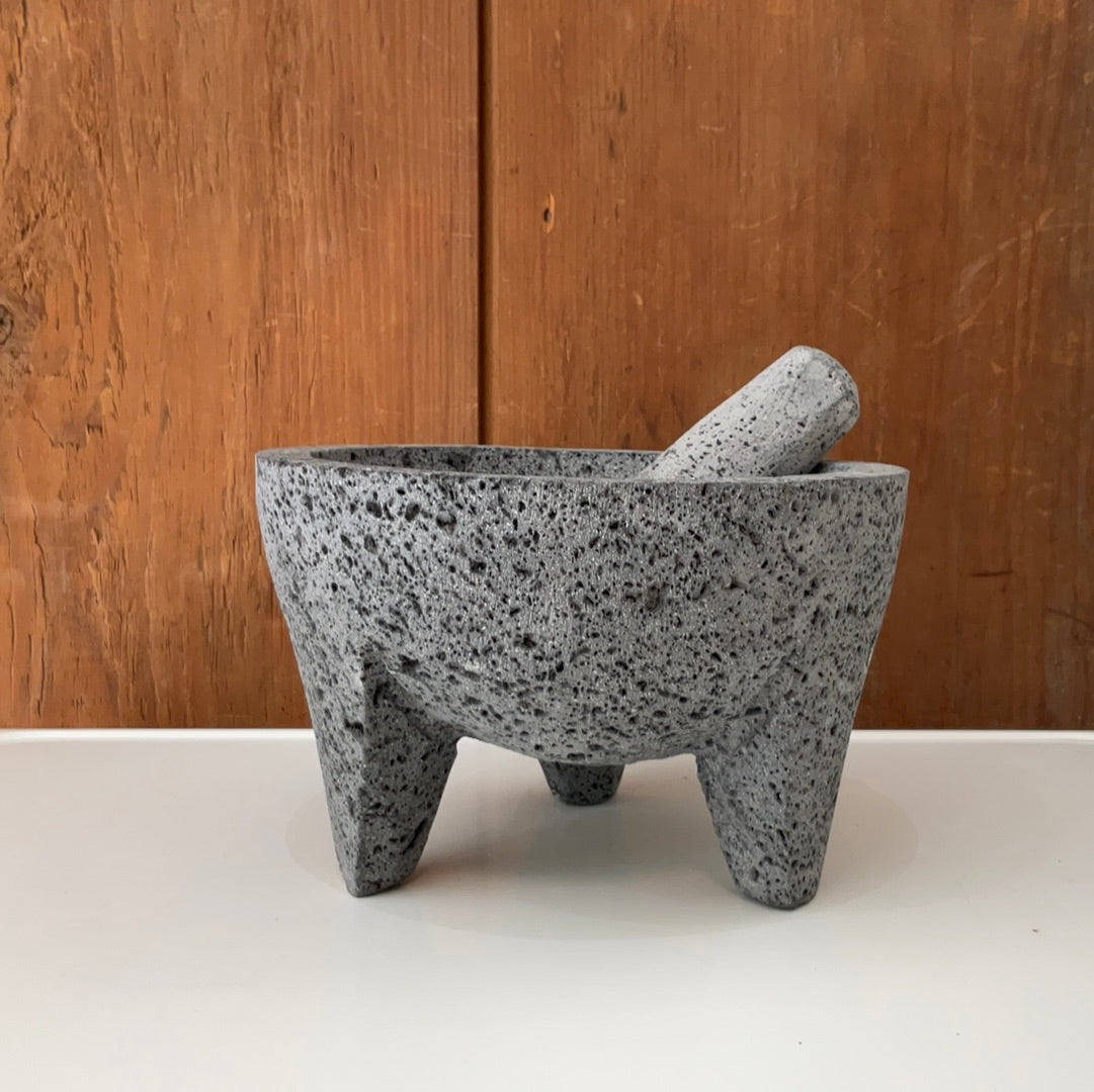 Authentic Molcajete Mexican mortar and pestol