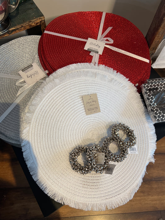 Sparkle Round Metallic Placemats
