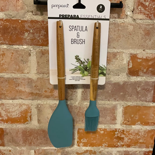 Silicon Brush & Spatula 2pc