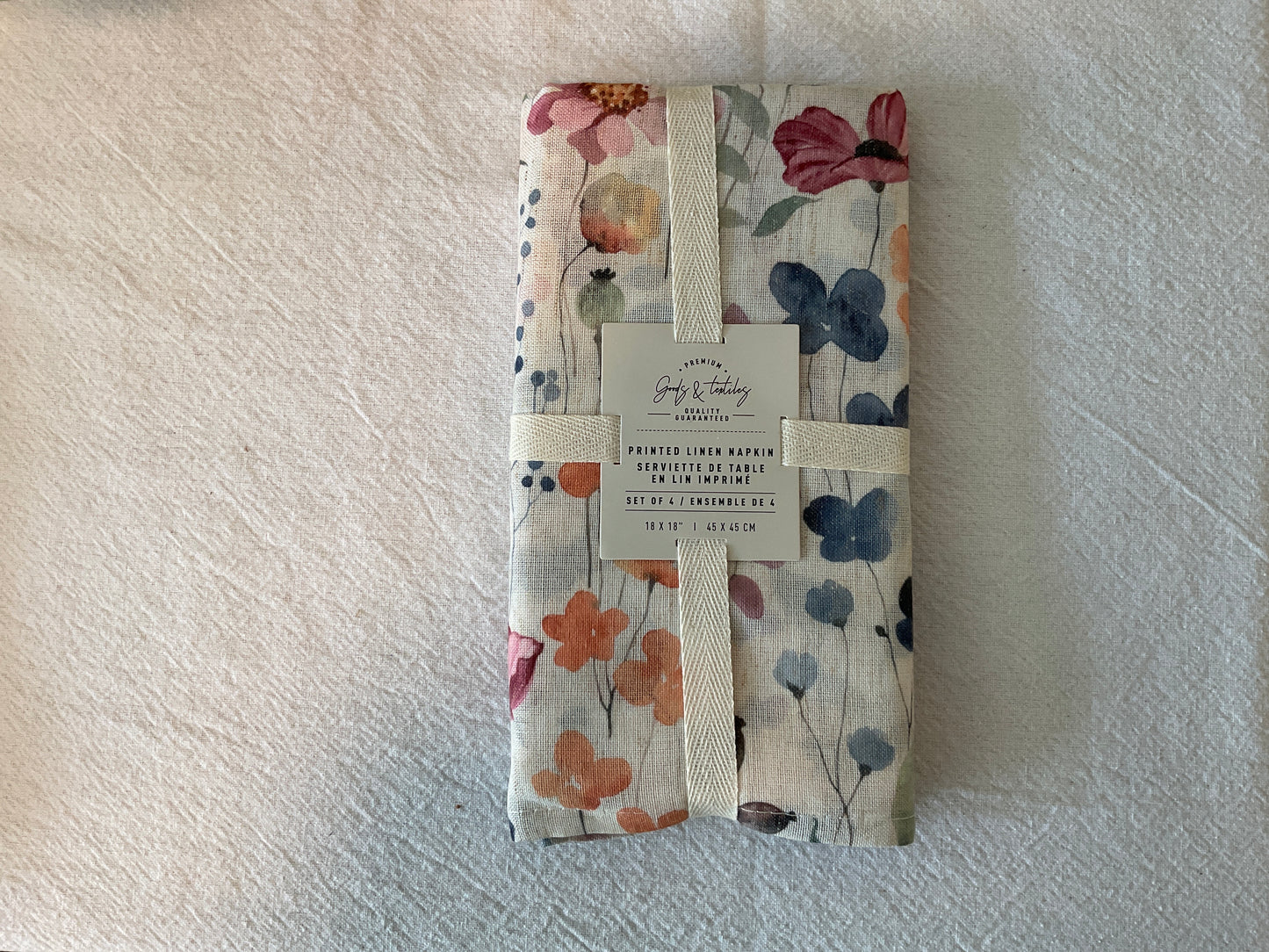 Printed Linen Napkins Set of 4