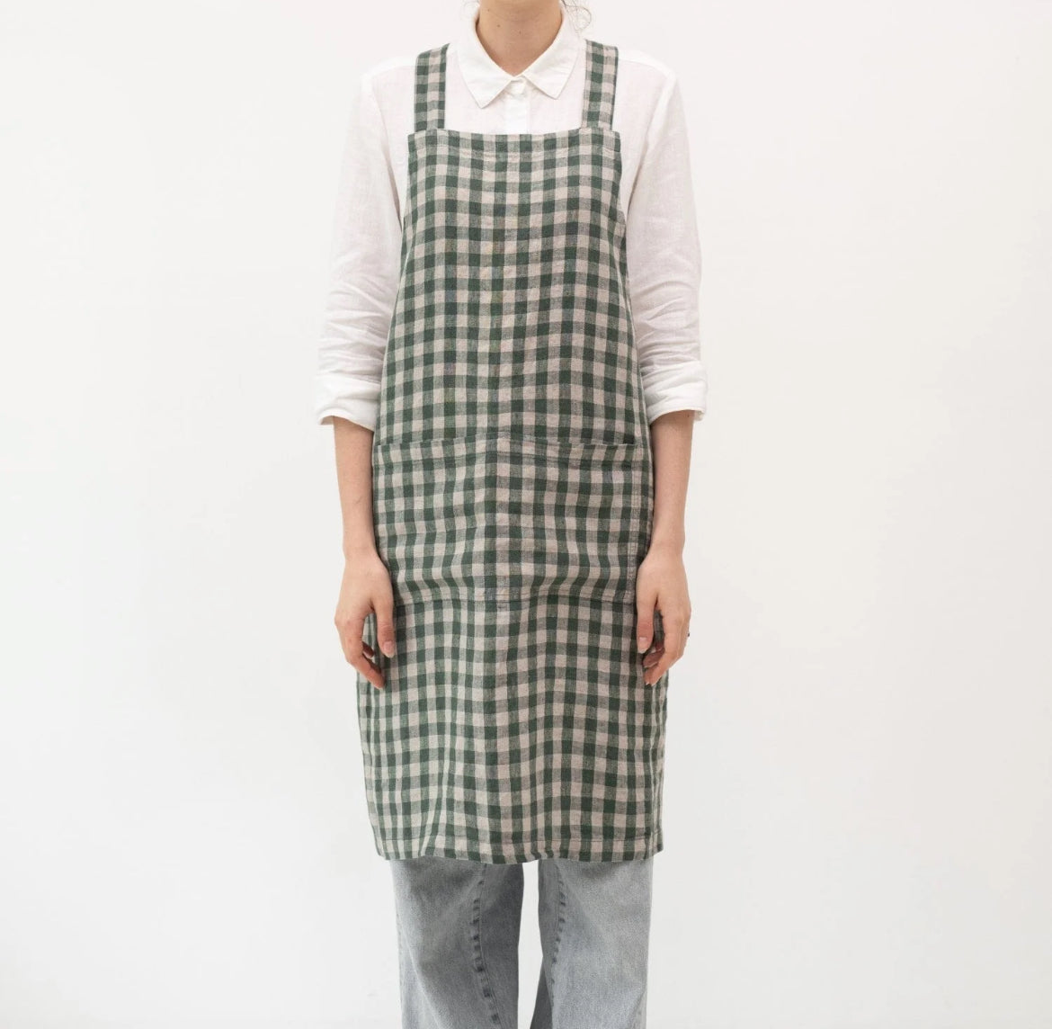 Linen Crossback Apron