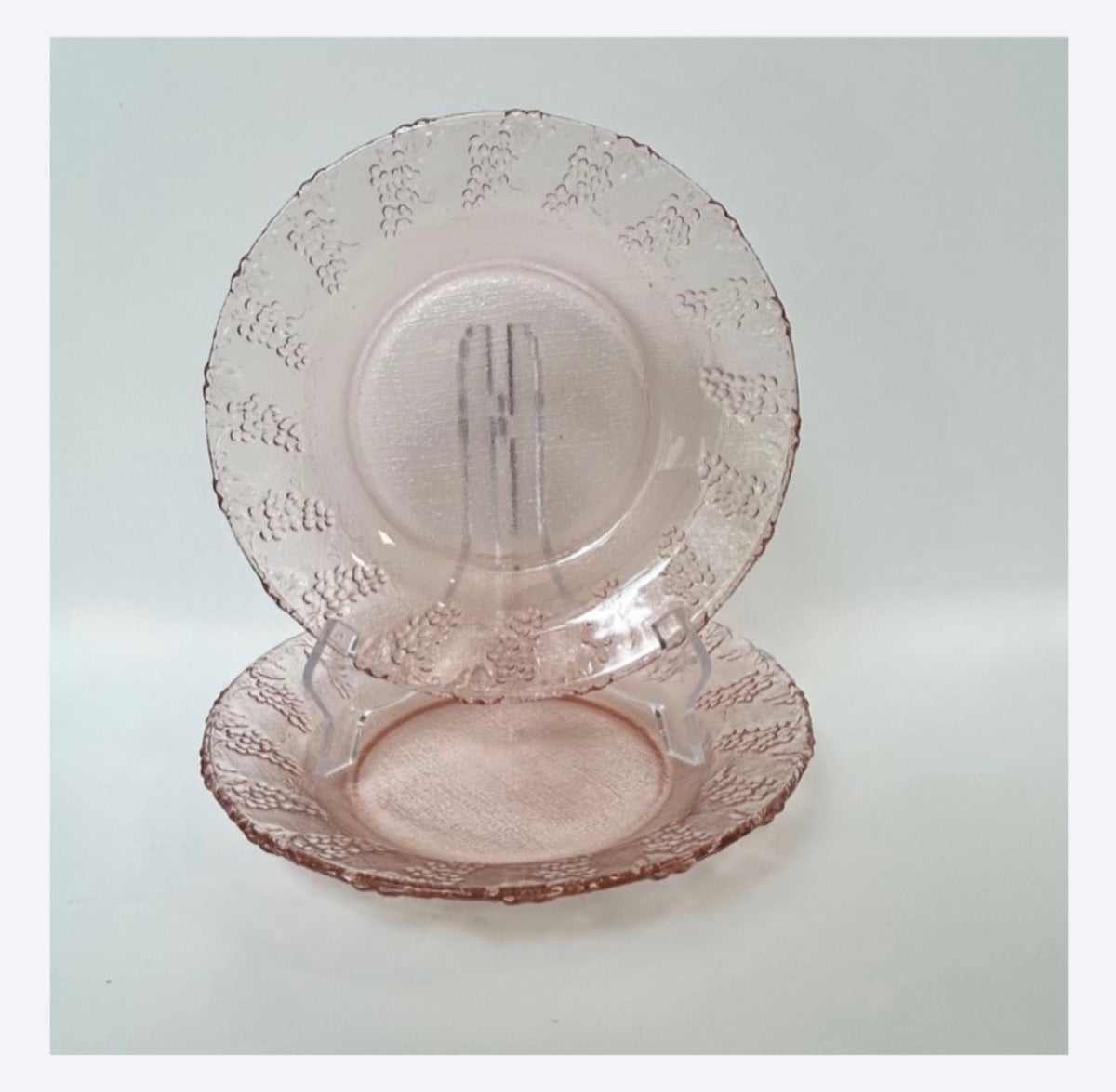 Pink Depression plates (2) 618CV