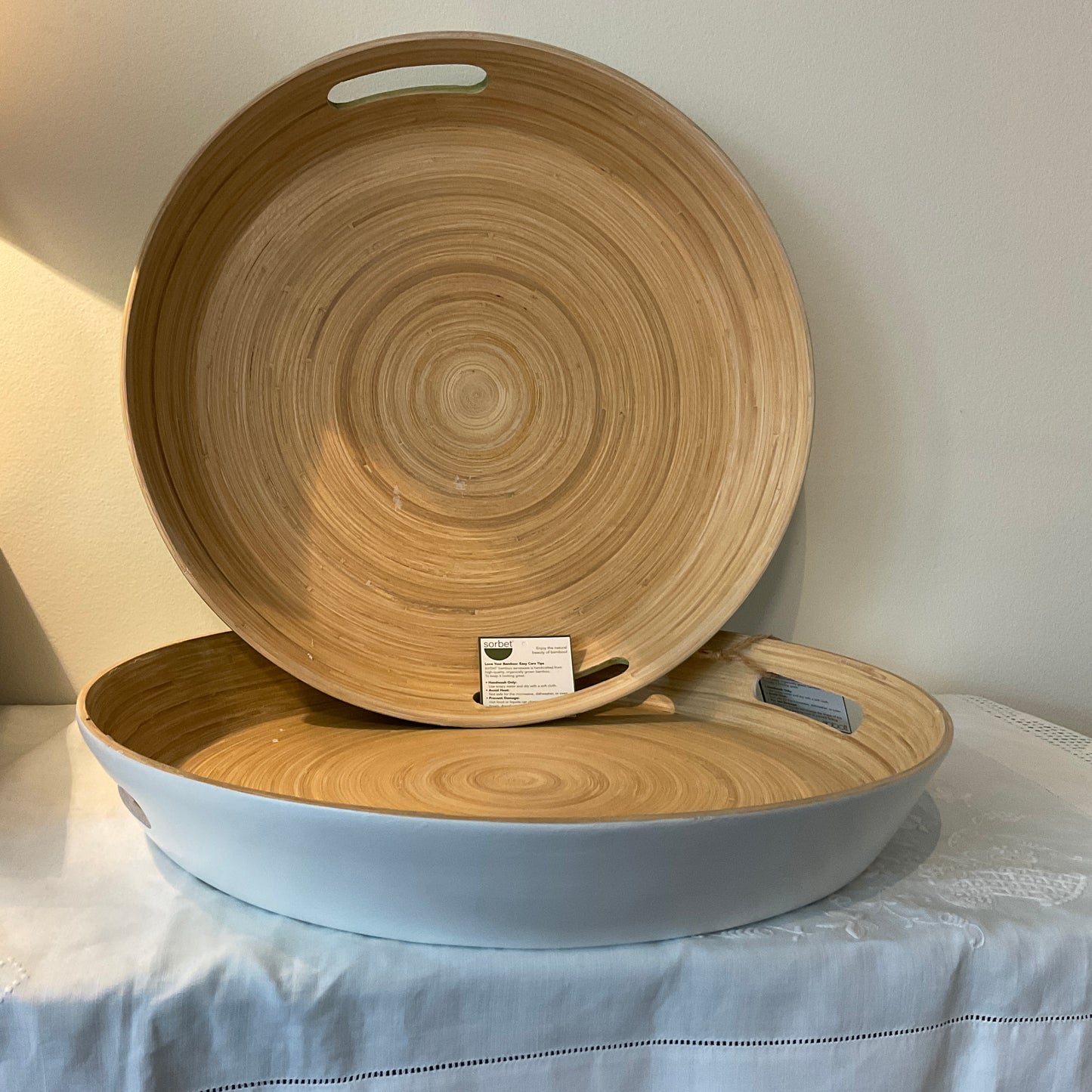 Sorbet Bamboo Serving Tray With Handles