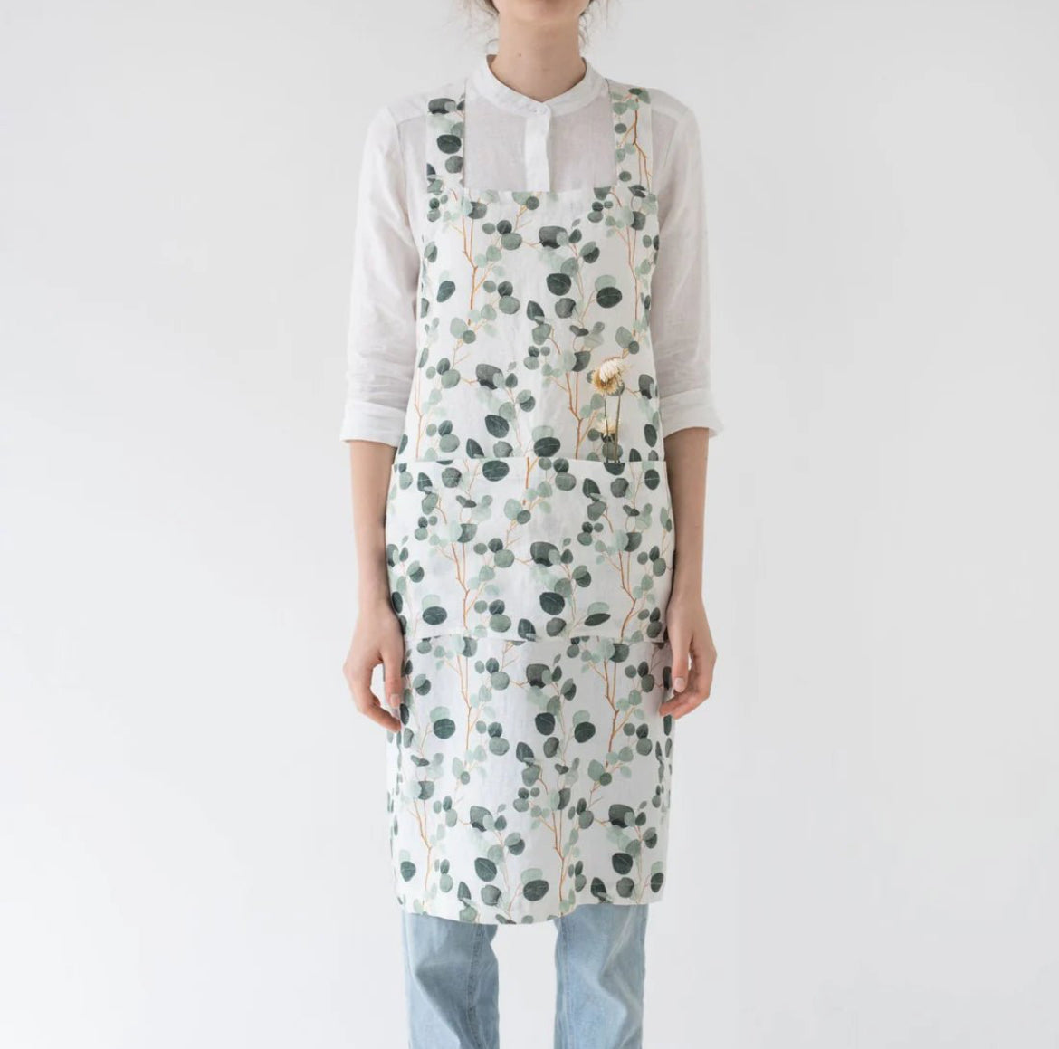 Linen Crossback Apron