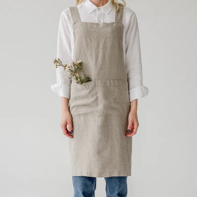 Linen Pinafore / Linen Crossback Apron