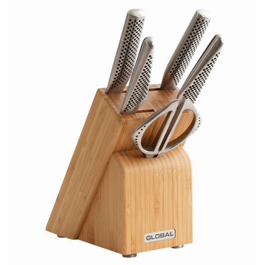 Global Takashi 6 pc Knife and Block Set