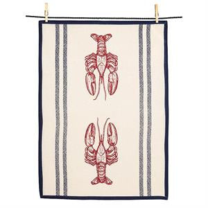 Lobster Stripped Bib & Tea Towel