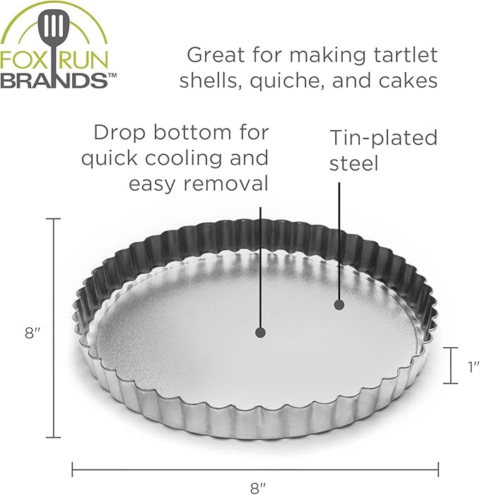 Quiche Pan Tin Plated Steel 8”