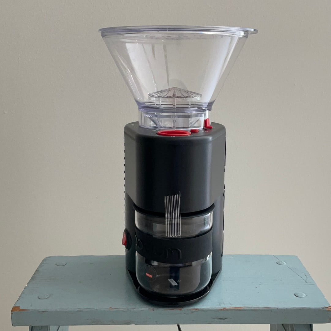 Bodum electric coffee grinder with glass