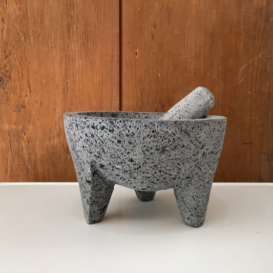 Authentic  Molcajete Mexican mortar and pestol