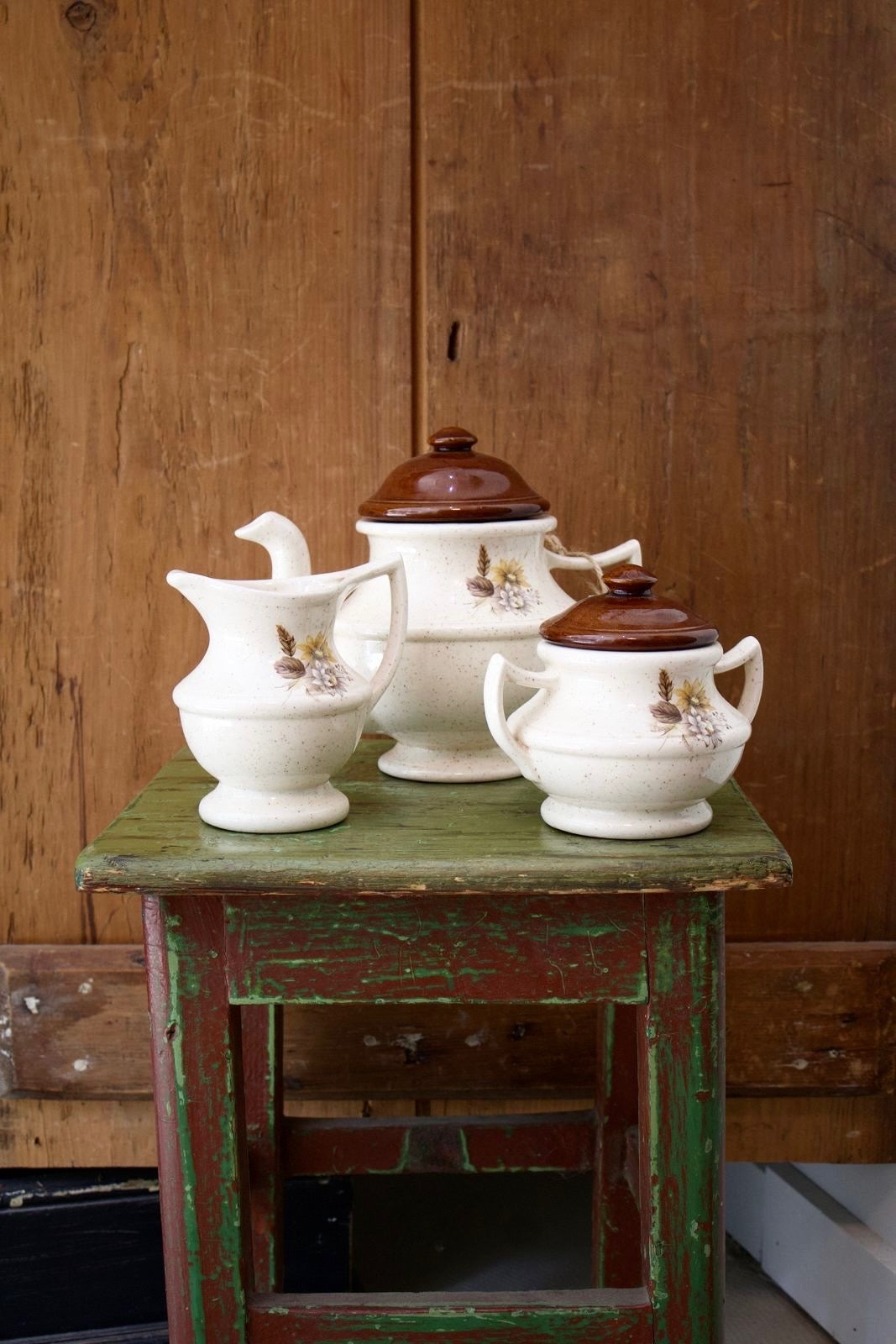 Fall Pottery Tea Set