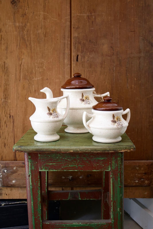 Fall Pottery Tea Set