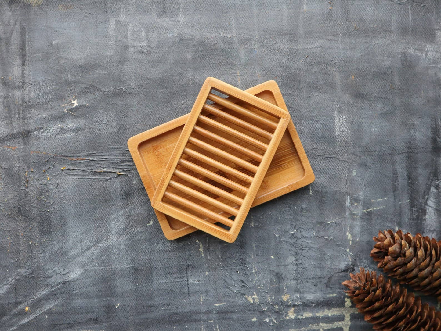 Plantish - Dual-layer Bamboo Soap Dish