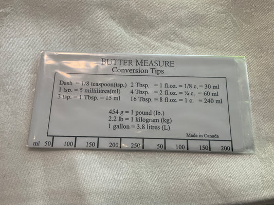 Butter Measuring Conversion Ruler