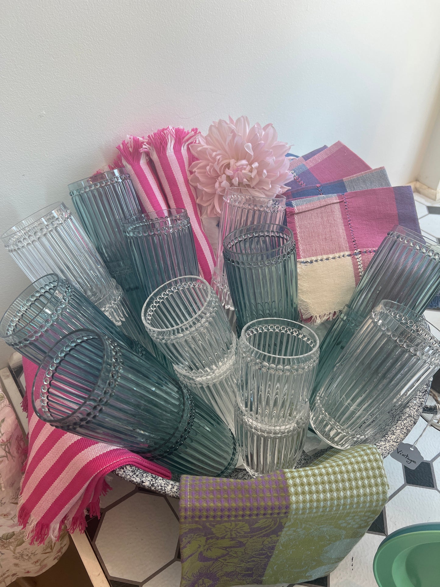Acrylic Tumblers, Wine Glasses, platters and Pitchers