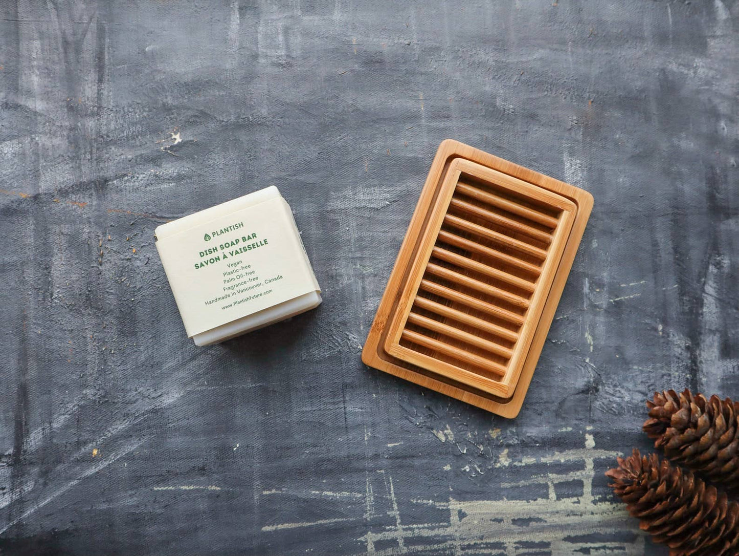 Plantish - Dual-layer Bamboo Soap Dish