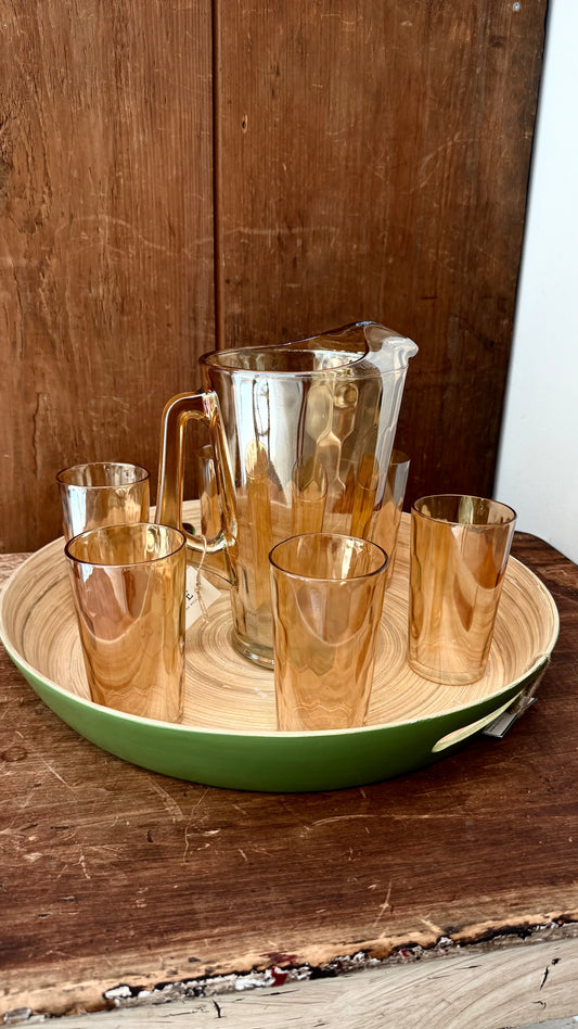 MCM Carnival Lustre Pitcher & Glasses