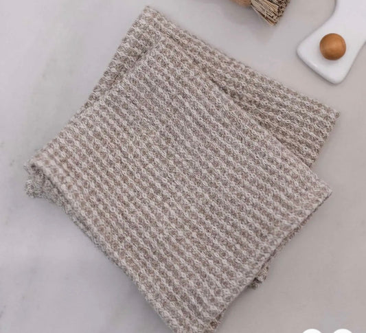 Natural waffle dishcloth set of 2