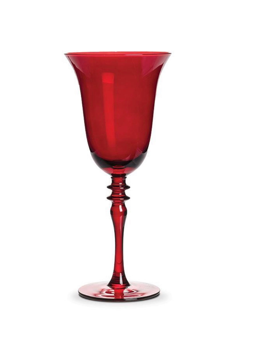 Flared Red Goblet (with ornate stem)