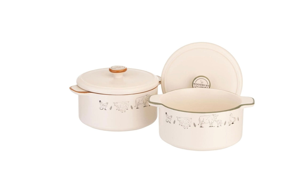 Woodbury Lane Mini Casserole Dishes Set of 2