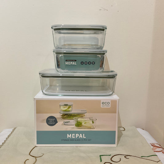 Mepal Storage Box Glass 3 PC Set