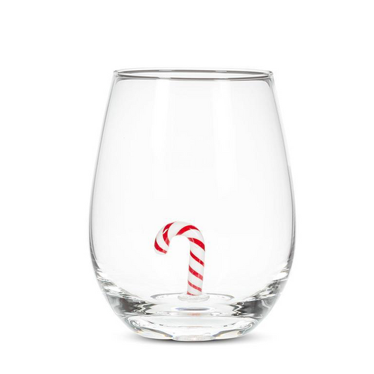 Holiday Stemless Wine Glasses