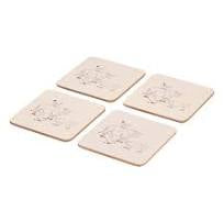WoodBuryLane set of 4 Cork Animal Coasters