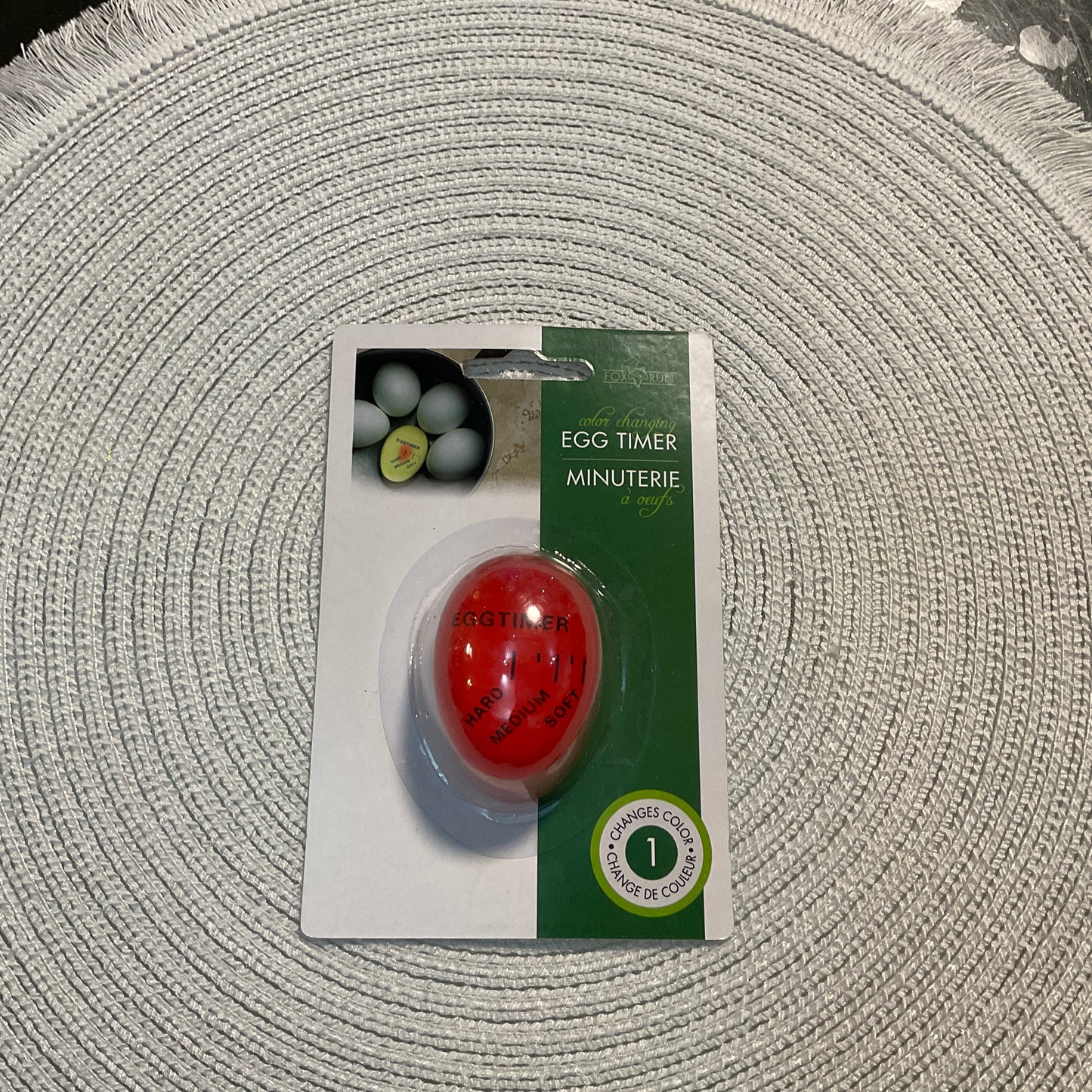 Colour changing egg timer