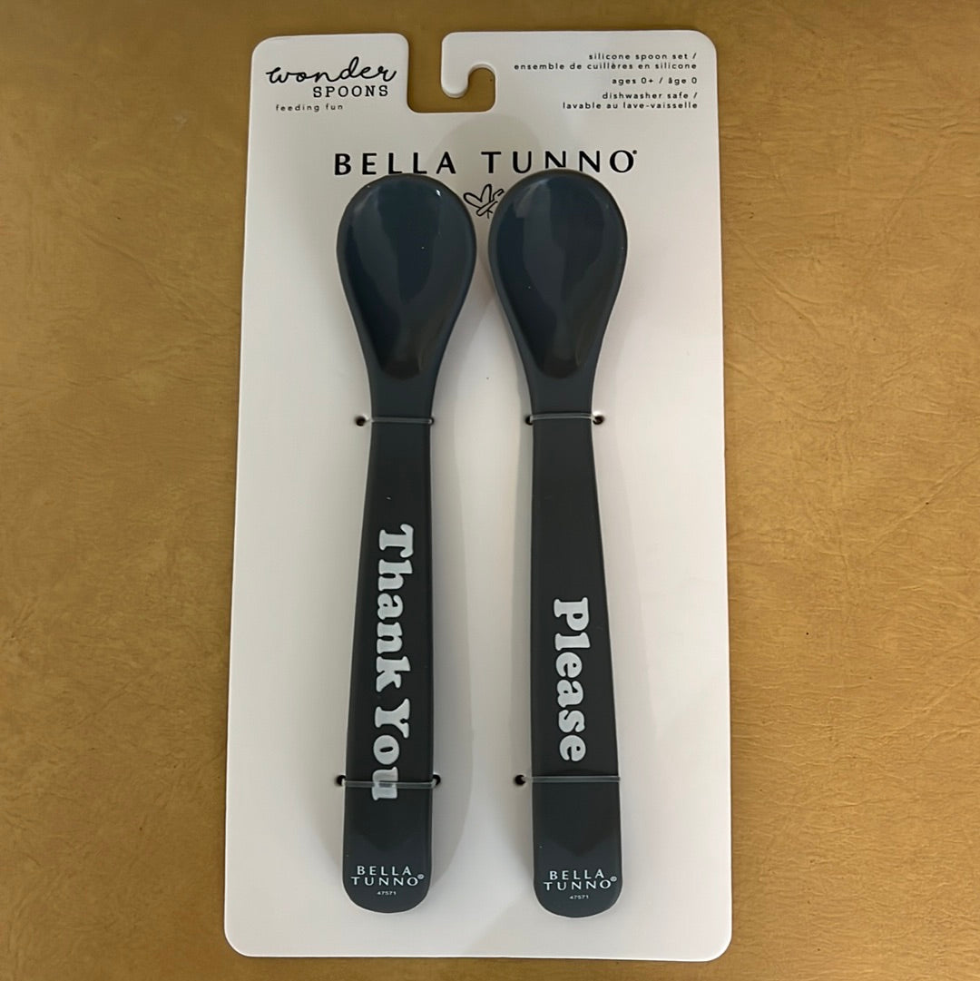 Bella Tunno Wonder Spoons - Soft Baby Spoon Set Safe for Baby Teething & Toddler  Spoons, Food-Grade BPA Free Silicone Self Feeding Spoon 2pk, Love Food  Critic 