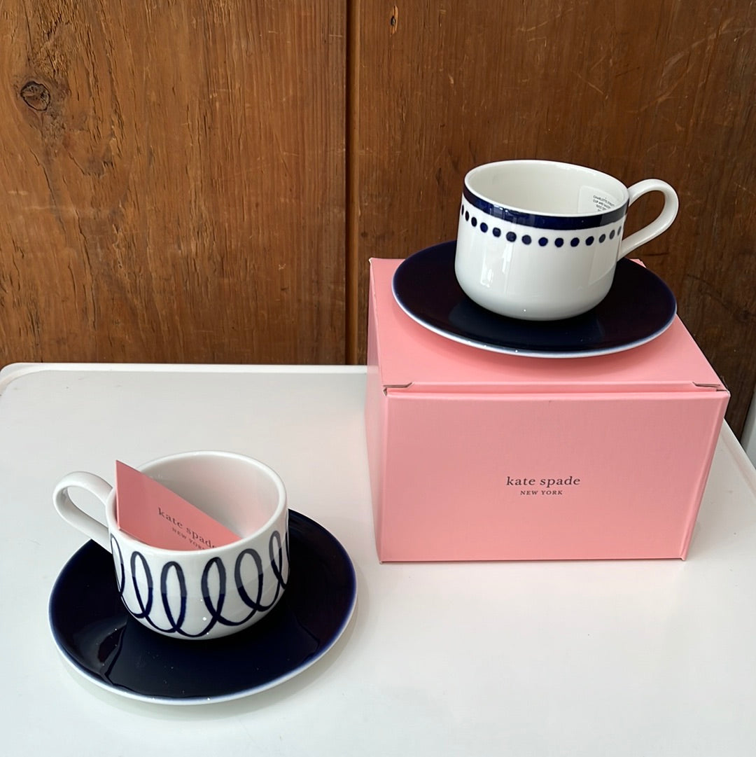 Kate Spade Charlotte St. Cup & Saucer  (Set of 2)