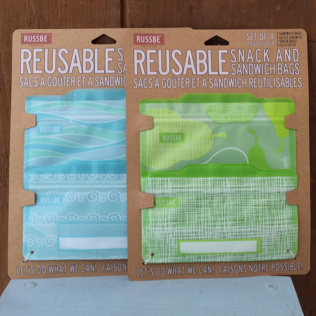 Snack & Sandwich Bags, 4 per set