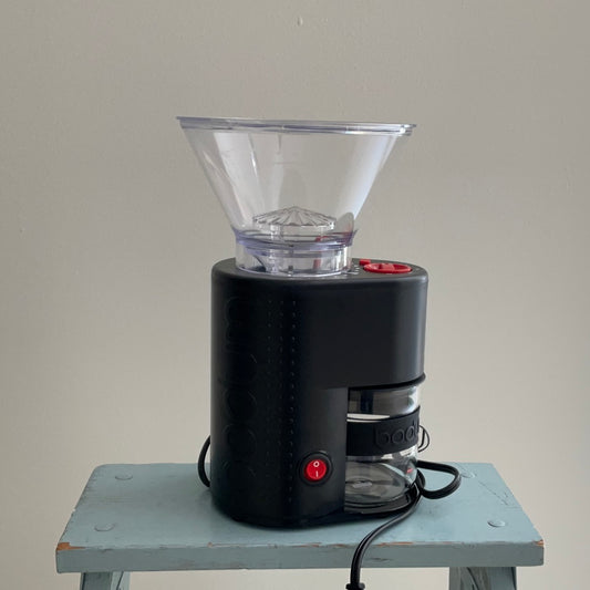 Bodum electric coffee grinder with glass